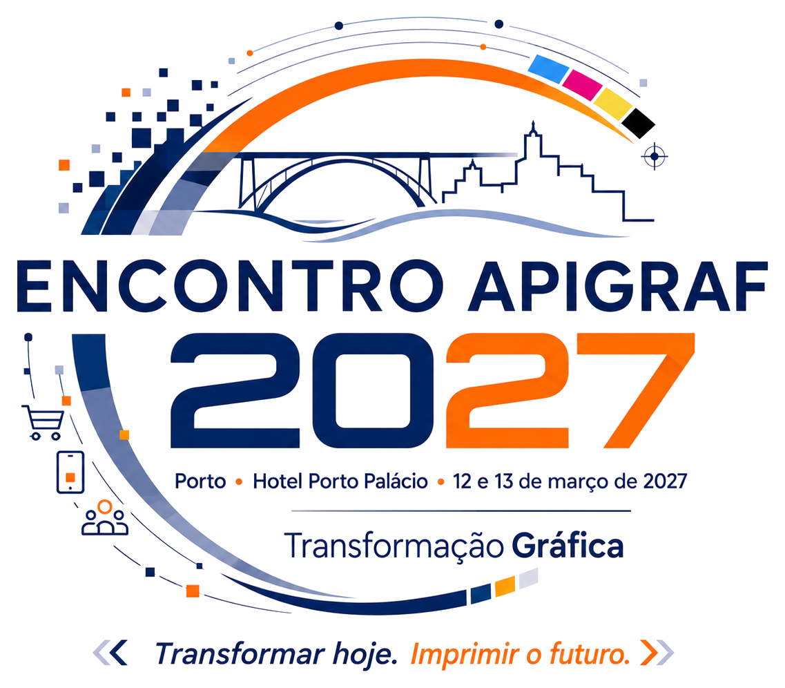 Encontro APIGRAF 2027 · Transformação Gráfica · Transformar hoje. Imprimir o futuro.