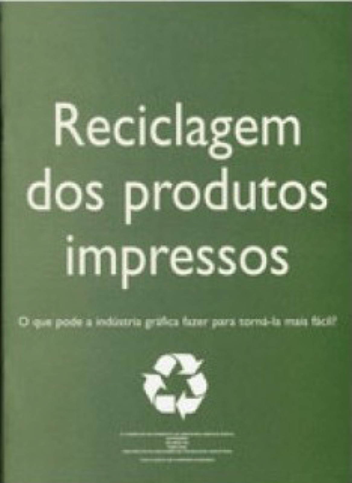 Capa de Reciclagem dos Produtos Impressos